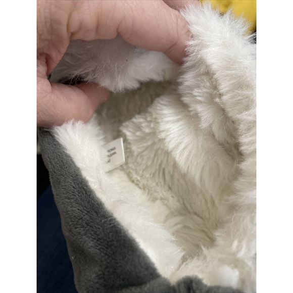 Gray Furry Slip On Soft Plush Slippers w PomPom Sz S/M Bluestar Clothing - Picture 7 of 7